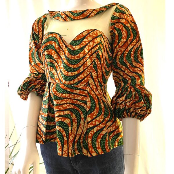 African Fabric Top