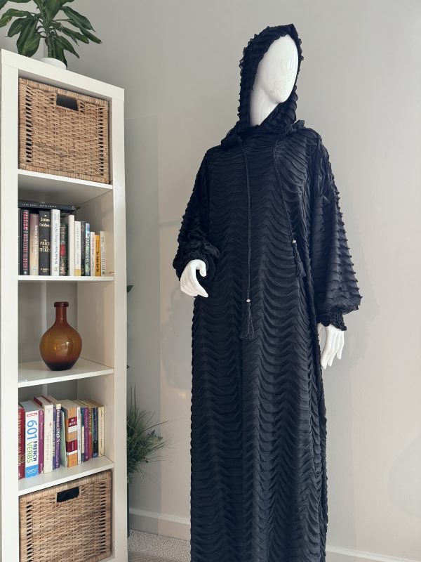 Abaya Dress Robe with Double Hoodies - Image 2