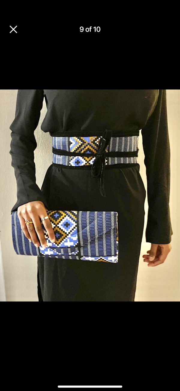 Kente Fabric Clutch/ Belt - Image 2