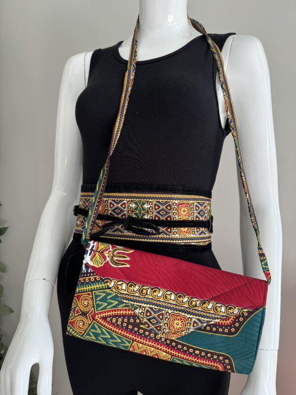 Kente Fabric Clutch/ Belt - Image 5