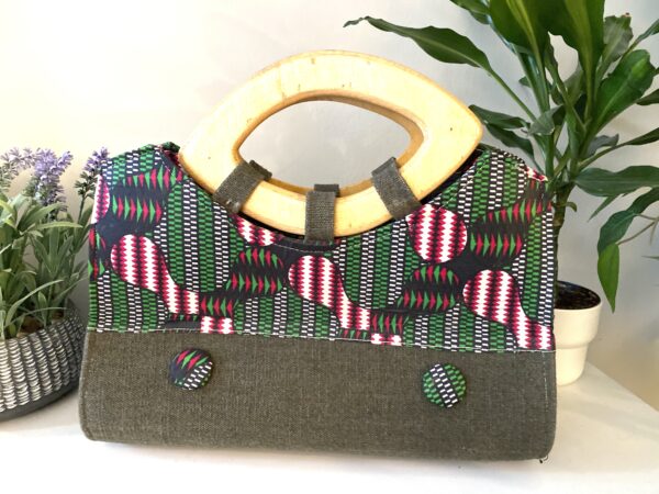 African Fabric Handbag - Image 3